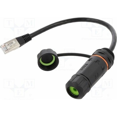 Delock 88147 Prodlužka Ethernet U/FTP Kat: 6a RJ45 zásuvka RJ45 vidlice