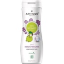 ATTITUDE Detské telové mydlo a šampón 2v1 Little leaves s vôňou vanilky a hrušky 473 ml