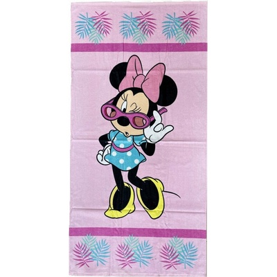 Himatsingka plážová osuška Minnie Mouse 100% bavlna froté s gramážou 320 g/m² 70 x 140 cm