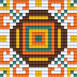 Bright Toys Мозайка с пиксели - Българска народна шевица, 24x24 пиксела - Мотив 27 (BE24027)