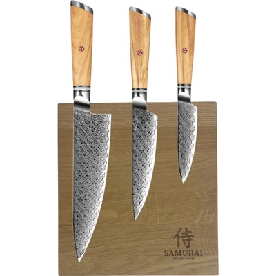 Samurai 3 dílný set Olive Natural Šéfkuchař