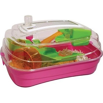 Rosewood Klec hlod. křeček plast Abode růž./zel./oranž 55 x 39 x 26,5 cm