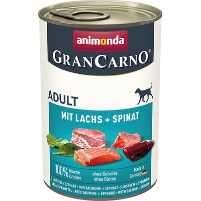 Animonda Grancarno Adult Dog Łosoś + szpinak 400g