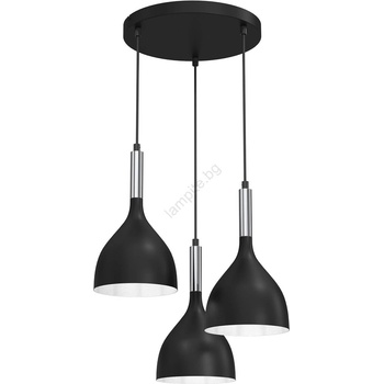 Luminex Пендел NOAK 3xE27/15W/230V черен/хром (LU3895)