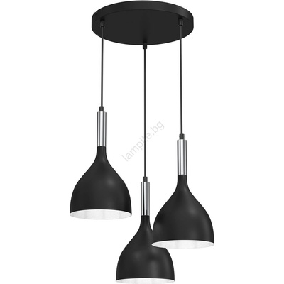 Luminex Пендел NOAK 3xE27/15W/230V черен/хром (LU3895)