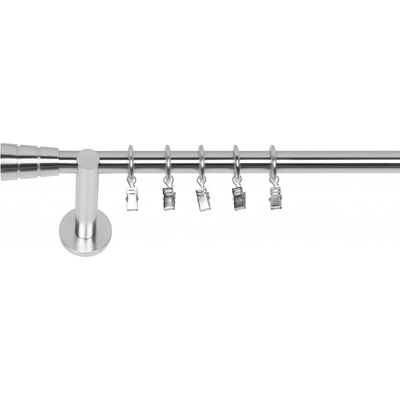 Dekodum Jednořadá moderní garnýž Walec Basic 19 mm ocelový efekt 320 cm