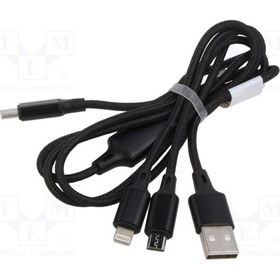 Digitus AK-300160-010-S niklovaný, 1m , černý