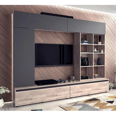 Холна секция Verdana дъб кастело сив и тъмен диамант