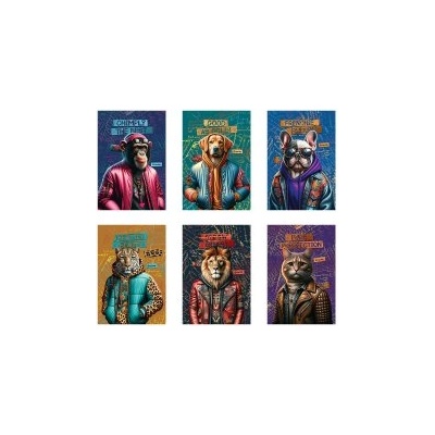 MARMAR Тетрадка с телчета Fashion Animals А4 40л редове