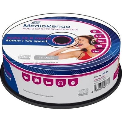 MediaRange Оптичен носител CD-R, 700MB, MediaRange, 12x, 25 бр (MR223)