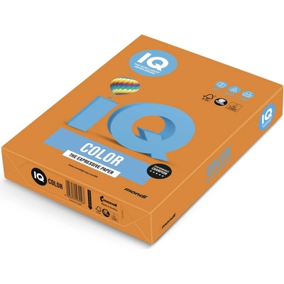 Barevný papír IQ color oranžový OR43 A4 160g