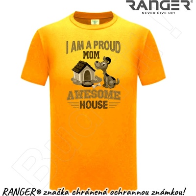 Ranger tričko motív Awesome House žltá