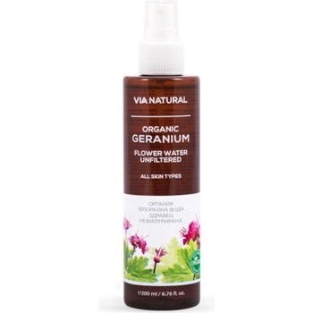 Biofresh Cosmetics Geranium Flower Water - Органична флорална вода от здравец 200мл