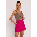 M775 šortky so záhybmi fuchsiová