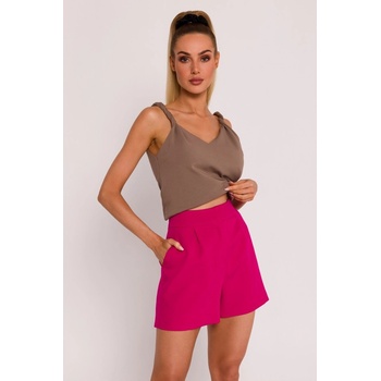 M775 šortky so záhybmi fuchsiová