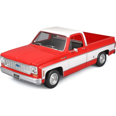 Maisto 1974 Chevrolet Cheyenne Super červeno biela 1:18