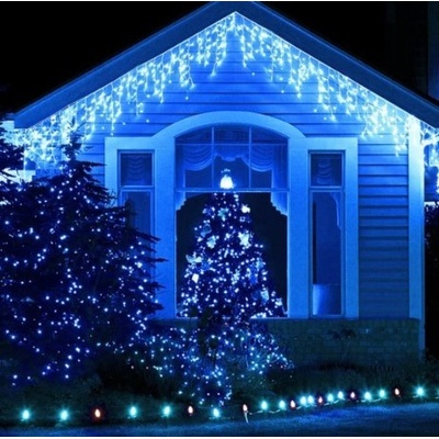 DZL Vánoční světelný LED závěs se záblesky 138 LED 3m+1,5m velké LED diody Barva: Studená bílá