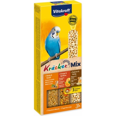 Vitakraft KRÄCKER tyčinky MIX ANDULKA med & pomeranč & popkorn 90 g – Hledejceny.cz