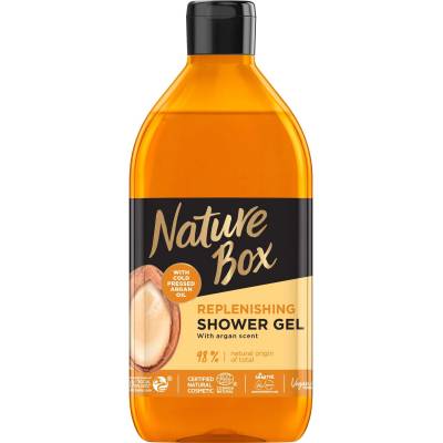 Nature Box Душ гел Nature Box, Със 100% студено пресовано арганово масло, Vegan, 385 мл (299373)