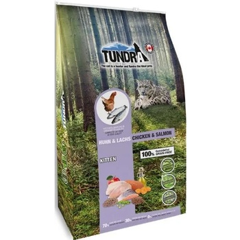 TUNDRA Cat kitten Chicken and Salmon - Премиум пълноценна суха храна за подрастващи котки, без зърно, със пилешко и сьомга 1.45 кг