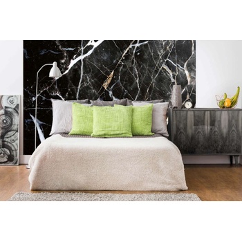 DIMEX ART s. r. o Самозалепваща се флизелинова фототапета черен и бял мрамор 375 x 250 см