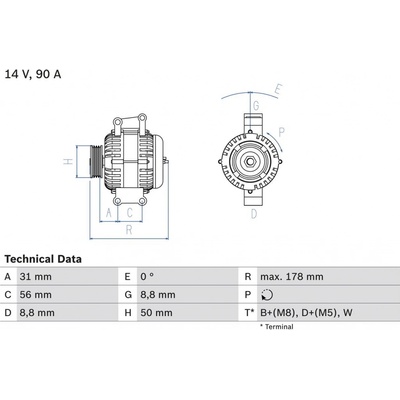 Alternátor BOSCH 0 986 041 530