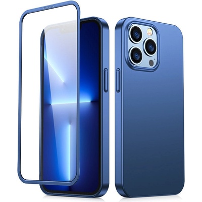 JOYROOM 360° кейс + протектор от закалено стъкло Joyroom за Apple iPhone 13 Pro+, Син (JR-BP935 blue)