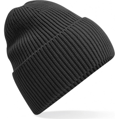 Beechfield Dlouhá pletená čepice s manžetou B384R černá