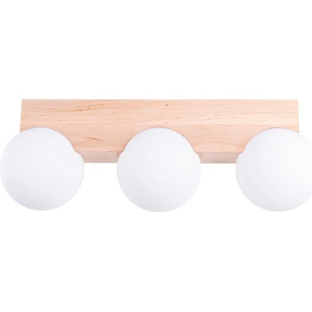 Sollux Бяло/естественo осветително тяло за таван със стъклен абажур ø 12 cm Solum - Sollux (NL.1684)