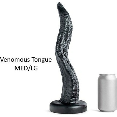 Mr. Hankey’s Toys Venomous Tongue MED/LG, prémiové silikónové dildo s Vac-U-Lock 36,8 x 2,4–7,2 cm