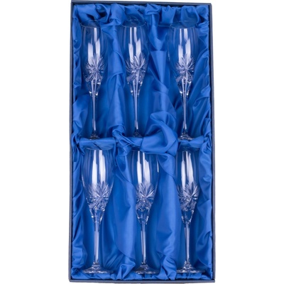 ONTE CRYSTAL Broušené sklenice na sekt Mašle Počet sklenic 6 sklenic v dárkové sadě 150 ml