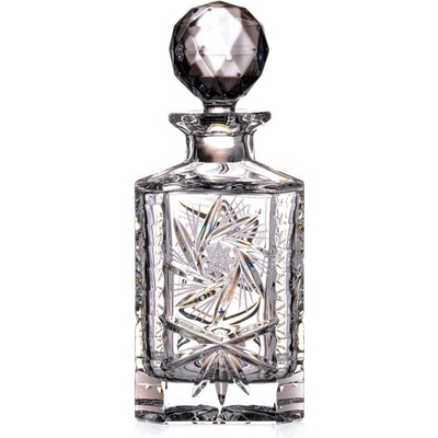 Bohemia Crystal Ručně broušená karafa na whisky rum a pálenku Větrník 800ml