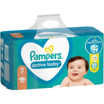 Image 1 of Pampers Памперси Pampers Active Baby 3 (6-10 кг. ) - 104 броя