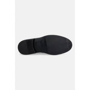 Calvin Klein мокасини мъжки от кожа ESS RUBBER LOAFER HW PLAQ VA LTH (HM0HM02177.GYU)