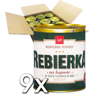 Mäsovýroba Pečovská Rebierka na kapuste 9 x 750 g