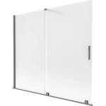Mexen Velar двукрилен разтегателен параван за вана 180 x 150 cm, матирано, gun metal - 896-180-000-31-95 (896-180-000-31-95)
