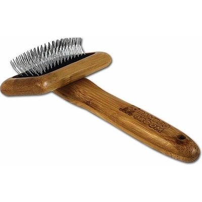 Bamboo Groom jemný kartáč s nerezovými hroty Finišák střední