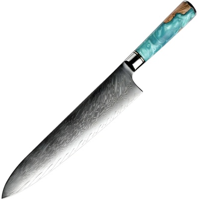 HARAHU Damaškový kuchynský nôž SH-39332 - Big Chef/Modrá 24 cm