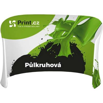 Print.cz Prezentační textilní stěna půlkruhová s tiskem