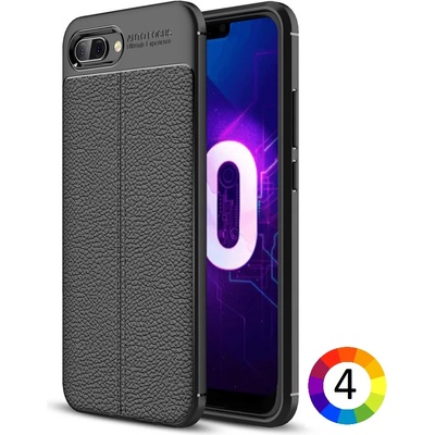 Huawei Honor 10 Удароустойчив Litchi Skin Калъф и Протектор