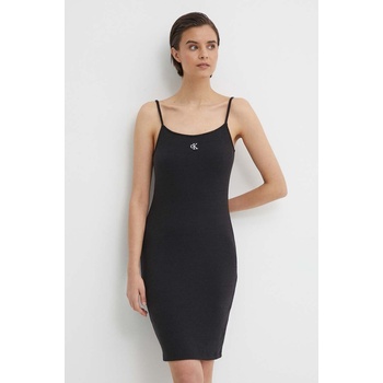 Calvin Klein Рокля Calvin Klein Jeans в черно къса с кройка по тялото J20J223059 (J20J223059)