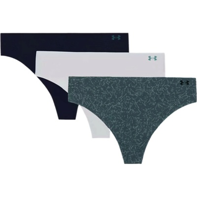 Under Armour Dámske tangá PS Thong Print 3Pack Blue
