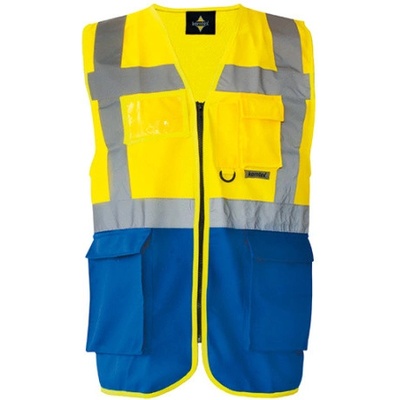 Korntex Berlin Multifunkčná reflexná vesta na zips KX802 Signal Yellow