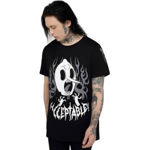 KILLSTAR тениска унисекс KILLSTAR x ADVENTURE TIME - Unacceptable - Black - KSRA013246