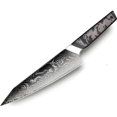 HARAHU Дамаски кухненски нож TA-37575 - Kiritsuke / Черен / Сив KP37575 (TA-37575)