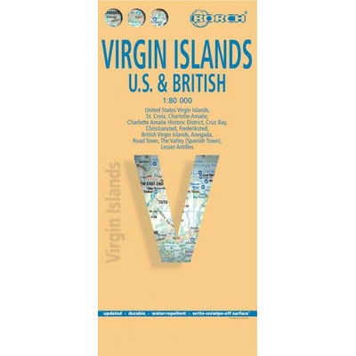 mapa Virgin Islands U.S. a British 1:80 t.