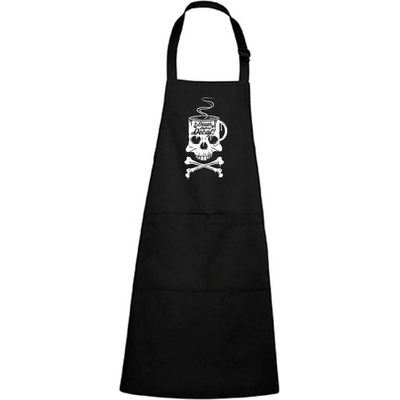 Dobrý Triko Zástěra s potiskem Decaf Černá