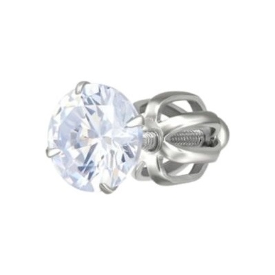 Olivie stříbrná náušnice na šroubek MIA 8754