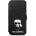 KARL LAGERFELD Saffiano Ikonik Booktype Leather Case - дизайнерски кожен калъф, тип портфейл за iPhone 12, iPhone 12 Pro (черен)