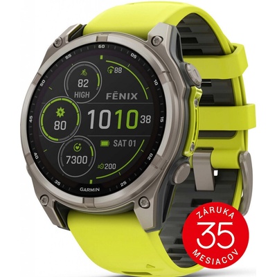 Garmin Fenix 8 47mm Sapphire Solar Titanium Bright Yellow/Graphite 010-02906-21